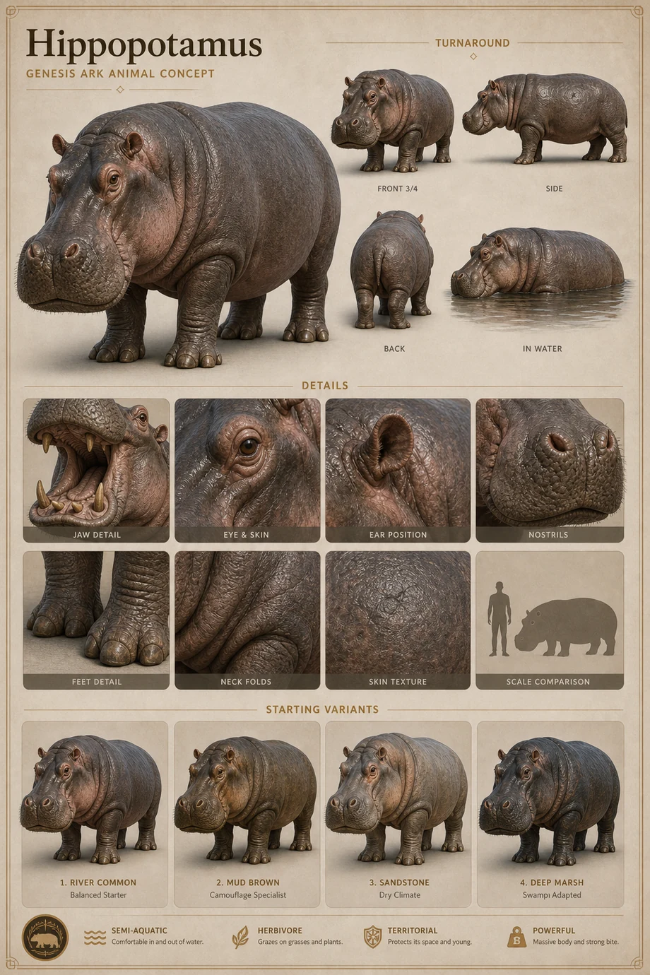 Hippopotamus Sanctum concept visual