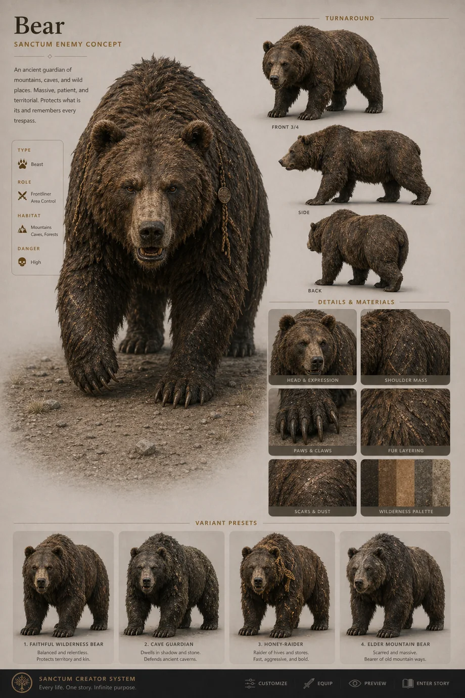 Bear Sanctum concept visual