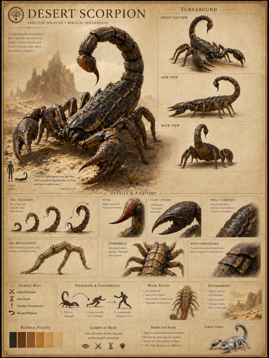Desert Scorpion Sanctum concept visual