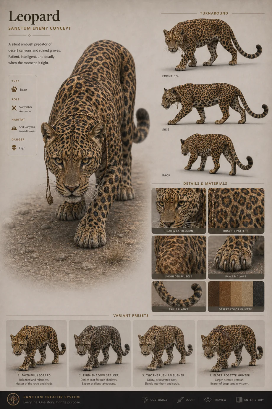 Leopard Sanctum concept visual