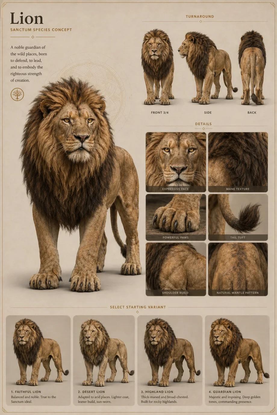 Lion Sanctum concept visual