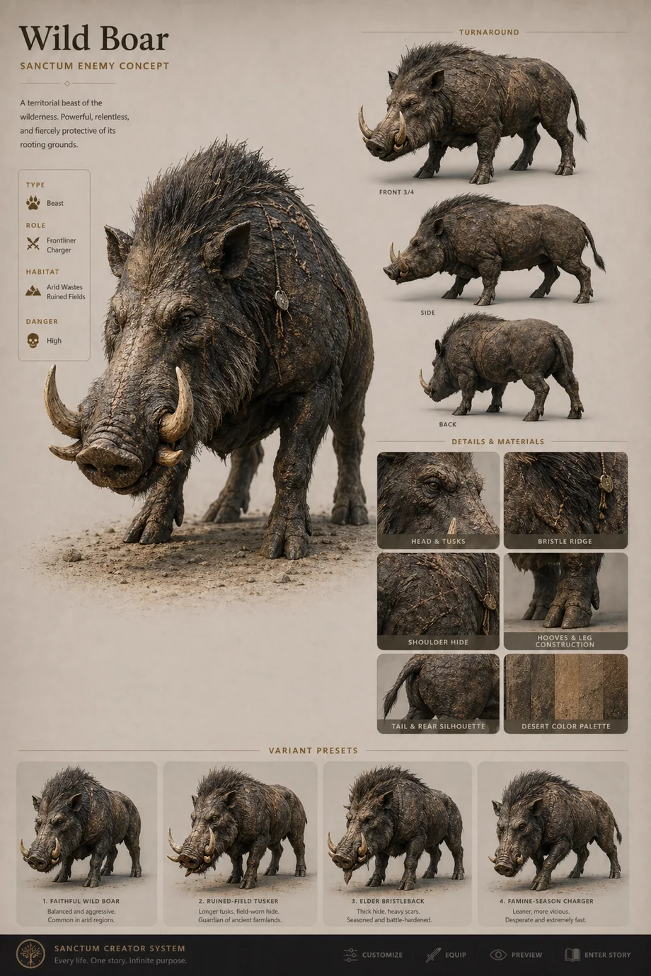 Wild Boar Sanctum concept visual