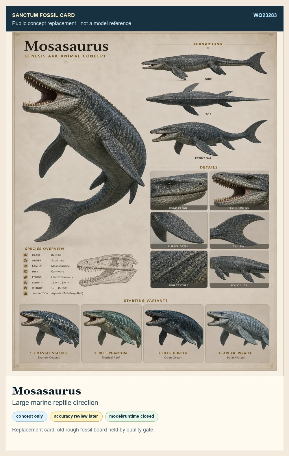 Mosasaurus Sanctum concept visual